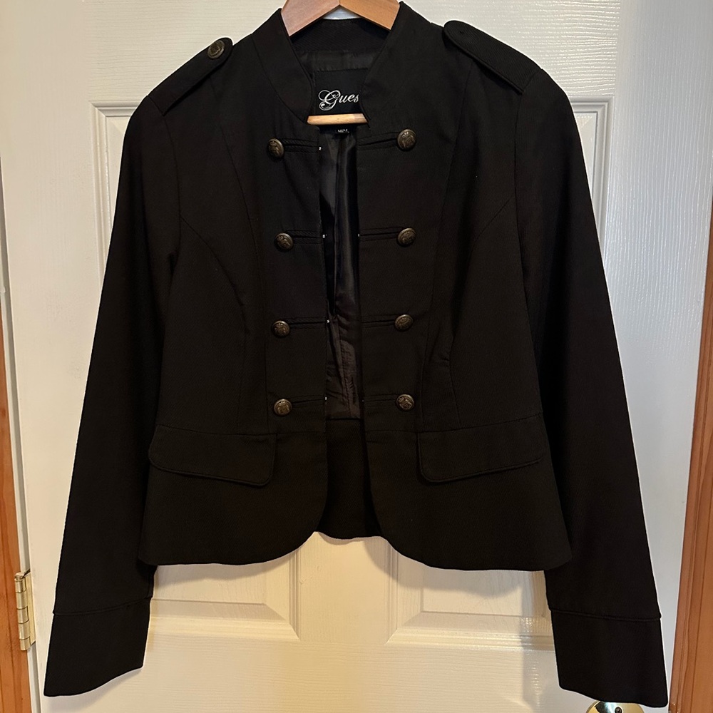 Guess Women's Black Buttoned Blazer